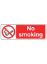 Sign - No Smoking Self Adhesive Vinyl 60 x 20cm Red On White