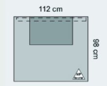 Drape General Sterile 98 x 112 Adhesive x 36