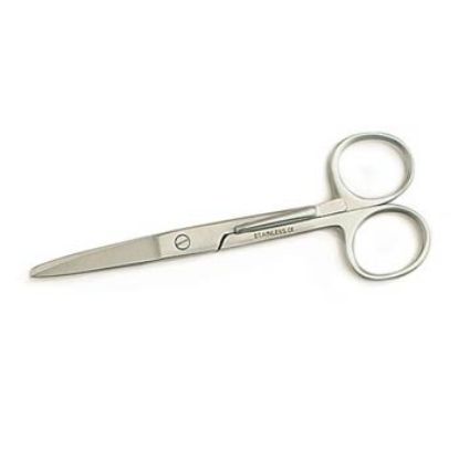 Scissors Dressing Sharp/Blunt Straight With Clip 13cm (Reusable Autoclavable Stainless Steel) x 1