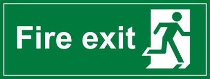 Sign - Fire Exit Rigid Plastic 30 x 15cm White On Green