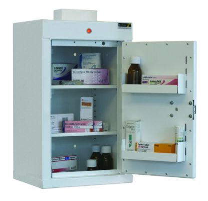Cabinet Controlled Drugs (1 Door) 66X34x27cm (2 Shelves) With Warning Light