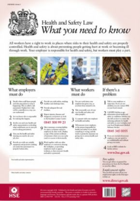 Poster Health & Safety At Work Guide A2 Size x 1
