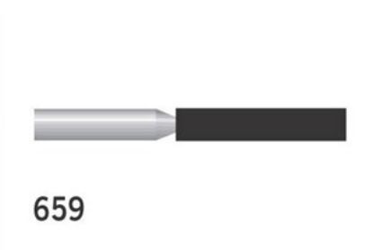 Bur Diamond (Unodent) Cylinder Fg 659 M Non-Sterile x 1