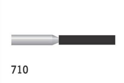 Bur Diamond (Unodent) Cylinder Fg 710 M Non-Sterile x 1