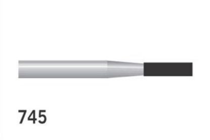 Bur Diamond (Unodent) Cylinder Fg 745 M Non-Sterile x 1