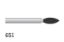 Bur Diamond (Unodent) Flame Cone Fg 651 M Non-Sterile x 1