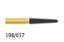 Bur Diamond (Unodent) Gold Round End Taper Fg 198/017 M x 1