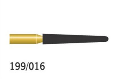 Bur Diamond (Unodent) Gold Round End Taper Fg 199/016 M x 1