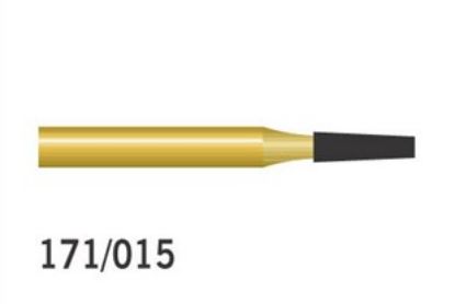 Bur Diamond (Unodent) Gold Flat End Taper Fg 171/015 M x 1