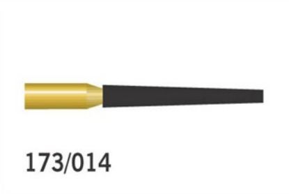Bur Diamond (Unodent) Gold Flat End Taper Fg 173/014 M x 1