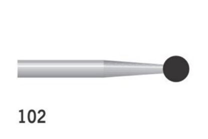 Bur Diamond (Unodent) Round Hp 102 Coarse x 1