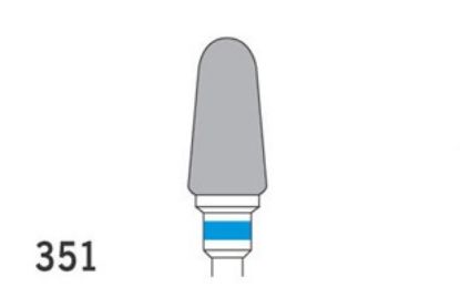 Bur Tungsten Carbide (Unodent) Acrylic Trimmer Cross Cut Standard Hp 351 Iso 060 x 1