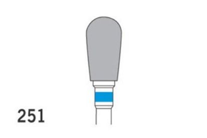 Bur Tungsten Carbide (Unodent) Acrylic Trimmer Cross Cut Standard Hp 251 Iso 060 x 1