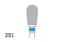 Bur Tungsten Carbide (Unodent) Acrylic Trimmer Cross Cut Standard Hp 251 Iso 060 x 1
