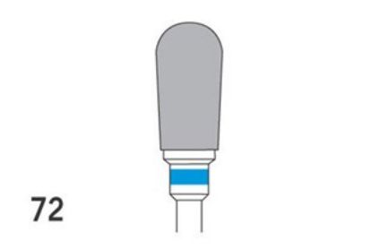 Bur Tungsten Carbide (Unodent) Acrylic Trimmer Plain Cut Standard Hp 72 Iso 060 x 1