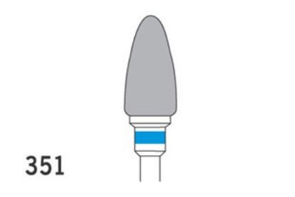 Bur Tungsten Carbide (Unodent) Acrylic Trimmer Plain Cut Standard Hp 351 Iso 060 x 1