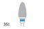 Bur Tungsten Carbide (Unodent) Acrylic Trimmer Plain Cut Standard Hp 351 Iso 060 x 1