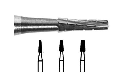 Bur Tungsten Carbide (Unodent) Taper Fissure Cross Cut Fg 701 Iso 012 X5