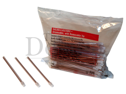 Saliva Ejectors (Dehp) White Flexible Fixed Tip x 100