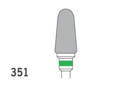 Bur Tungten Carbide (Unodent) Acrylic Trimmer Cross Cut Coarse Hp 351 Iso 060 x 1