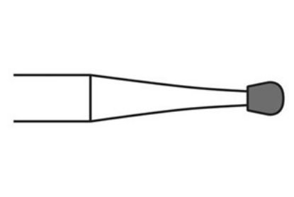 Bur Dental (Unodent) Steel Finishing Pear Ra Pattern I x 6