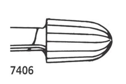 Bur Tungsten Carbide Jet (Kerr) Egg Fg 7406 Iso 018 x 5