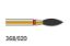 Bur Diamond (Diatech) Multilayer Gold Football Fg 868 Iso 020 F x 5