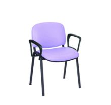 Chair Galaxy Visitor With Arms Vinyl Anti-Bacterial Upholstery Lilac