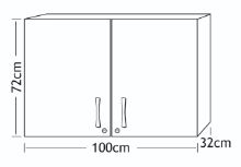 Cabinet Wall 100cm White