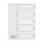 Divider Subject (Q-Connect) A4 White Reinforced Board Clear Tabbed Multi-Punched 1-5 x 1