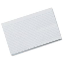Record Card (Q-Connect) Ruled Feint White 5" x 3" x 100