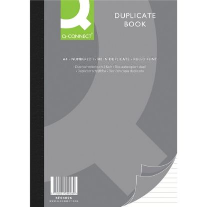Book Duplicate (Q-Connect) 8.25" x 5" Ruled Feint x 1