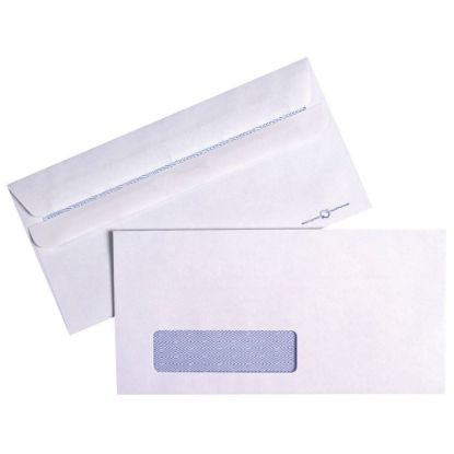 Envelopes Wallet (Q-Connect) Window Dl Self-Seal White 110X220mm 80gsm x 1000