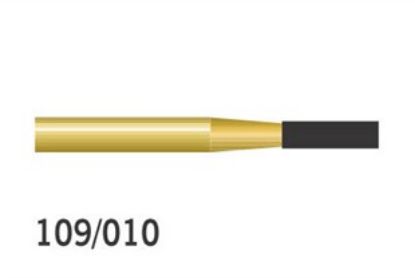 Bur Diamond (Unodent) Gold Flat End Cylinder Fg 109/010 M X1