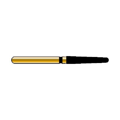 Bur Diamond (Diatech) Multilayer Gold Round End Taper Fg 850 Iso 018 mlx x 5