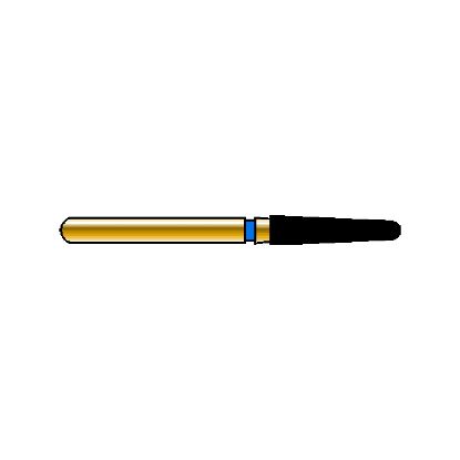 Bur Diamond (Diatech) Multilayer Gold Round End Taper Fg 850 Iso 018 ml x 5