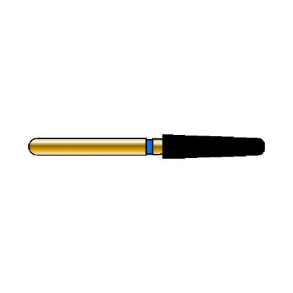 Bur Diamond (Diatech) Multilayer Gold Round End Taper Fg 850 Iso 023 ml x 5