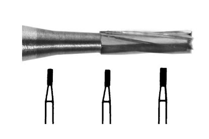 Bur Tungsten Carbide (Unodent) Flat Fissure Plain Cut Fg 57 Iso 010 x 5