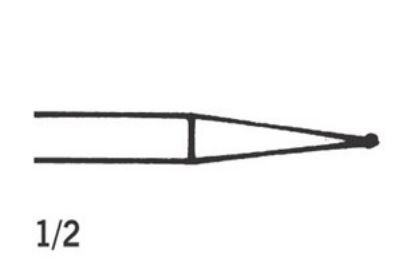 Bur Steel (Unodent) Round Mini Ra Size 1/2 Iso 006 X6