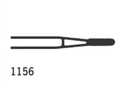 Bur Tungsten Carbide Jet (Kerr) Straight Fissure Dome Plain Cut No.1156 Iso 009 x 5