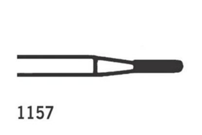 Bur Tungsten Carbide Jet (Kerr) Straight Fissure Dome Plain Cut 1157 Iso 010 x 5