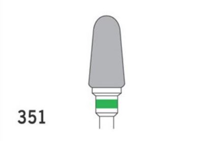 Bur Tungsten Carbide (Unodent) Acrylic Trimmer Plain Cut C Hp Size 351 Iso 060 x 1