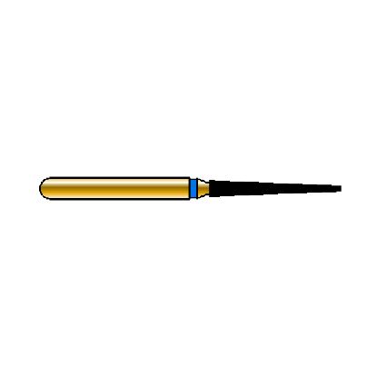 Bur Diamond (Diatech) Multilayer Gold Flat End Taper Fg 848 Iso 012 ml x 5