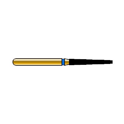Bur Diamond (Diatech) Multilayer Gold Flat End Taper Fg 848 Iso 014 ml x 5