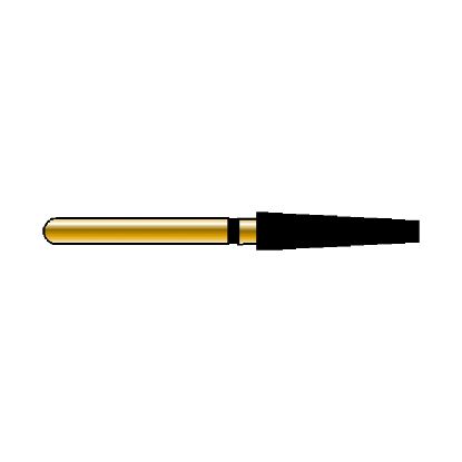 Bur Diamond (Diatech) Multilayer Gold Flat End Taper Fg 848 Iso 023 mlx x 5