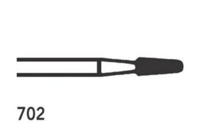 Bur T.C Jet (Kerr) Taper Fissure x Cut Fg 702 Iso 016 x 5