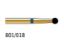 Bur Diamond (Diatech) Multilayer Gold Round Fg 801 Iso 018 ml x 5