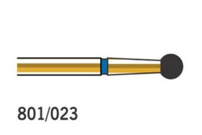 Bur Diamond (Diatech) Multilayer Gold Round Fg 801 Iso 023 ml x 5