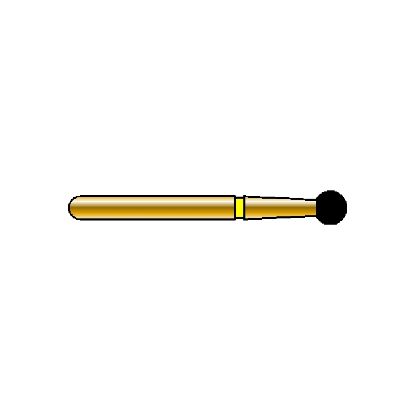 Bur Diamond (Diatech) Multilayer Gold Round Fg 801 Iso 023 Xf x 5