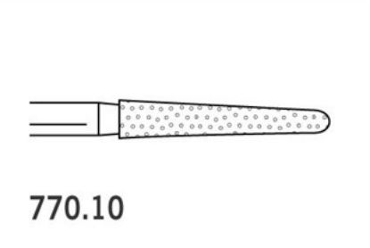 Bur Diamond (Abrasive Tech) Two Striper Round End Taper Fg 772.10 C x 5
